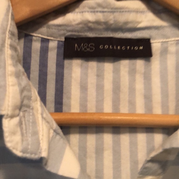 3 For $25 Marks & Spencer Oversized Striped Cotton Shirt - Picture 3 of 6